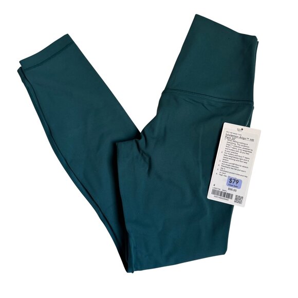NWT lululemon Align™ High-Rise Pant 25" (Storm Teal) - Size 4 - Picture 1 of 10